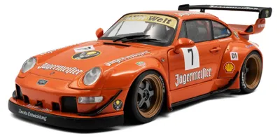 Image de Solido Modèle réduit de voiture échelle 1:18 Porsche RWB BODYKIT JÄGERMEISTER orange 2020 S1808506