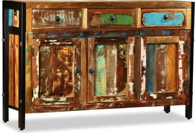 Image de Buffet en vieux bois massif 120x35x76 cm