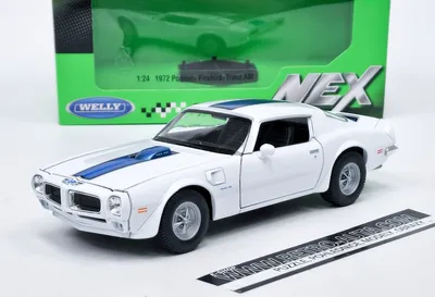 Image de Pontiac Firebird Trans Am 1972 - blanc/bleu WELLY 1:24