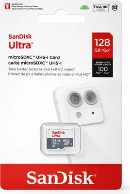 Produktbild von SanDisk Ultra - Flash-Speicherkarte - 128 GB - Class 10 - microSDXC UHS-I