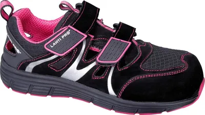 Image de Sandales Femme, Daim/Tricot, Noir-Rose, S1 Src, "40", Ce, Lahti