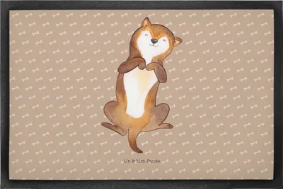 Produktbild von Mr. & Mrs. Panda fußmatte Hund Streicheln 50 x 75 cm - Hundeglück - Geschenk, Hundeliebe, Sauberlaufmatte, Wauwau, Schmutzfangmatte, Süß, Sprüche, Hunde, Gummimatte
