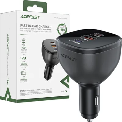 Produktbild von ACEFAST B14, Auto, Zigarettenanzünder, Schwarz