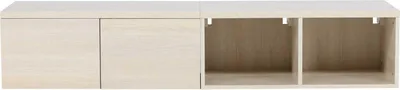 Zdjęcie produktu dla Nomi stolik TV 2 drzwi, 4 półki whitewash.