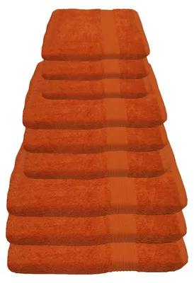 Produktbild von Julie Julsen Handtuch Set Terrakotta,Set:9 tlg. 3 Bade- 3 Hand- 3 Gästetücher