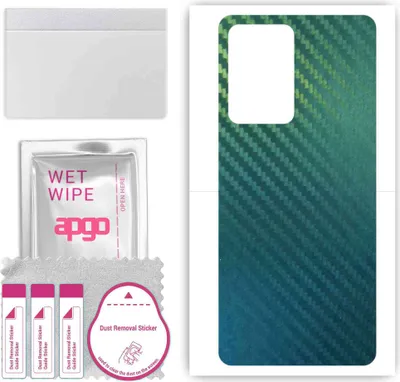 Produktbild von apgo Rückseite Schutzfolie, Skin, kompatibel mit Xiaomi Civi 2, Hinten Displayschutzfolie aus Vinylfolie, kratzfest, einfache Montage - Kohlenstoff-Chamäleon CAKA1