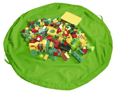 Image de EDUPLAY 100012 2in1 Sac de rangement & couverture de jeu, 100% polyester, Ø 135 cm, vert