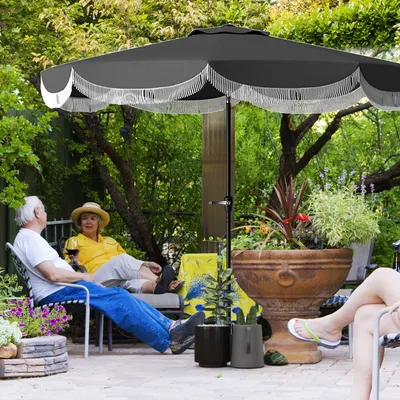 Zdjęcie produktu dla Parasol - Parasol stojący - Parasol balkonowy - Parasol ogrodowy - Parasol wolnostojący - Średnica 269 cm - Ochrona przed promieniowaniem UV, współczynnik UPF 30+