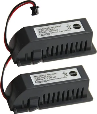 Image de lot de 2 3,6 V MR-J3BAT 2000 mAh ER6VC119A / B CNC API batterie au lithium-ion pour Mitsubishi ER6VC119A / B MELSERVO MR70