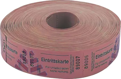 Produktbild von WOLF&APPENZELLE Eintrittskarten 1000er Abriss fortlaufend rot