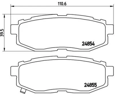 Produktbild von Brembo Bremsbelagsatz, Scheibenbremse Hinterachse P 78 018