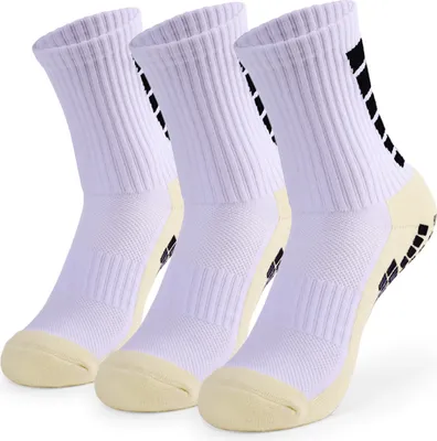 Produktbild von 3 Paare Herren Anti-Rutsch-Fussballsocken Kompressions-Sportsocken fuer Basketball Fussball Volleyball Laufen Trekking Wandern Größe: 39-45