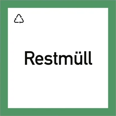 Produktbild von Dreifke® Wertstoffkennzeichnung "Restmüll", Kunststoff, 300x300 mm