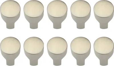 Produktbild von Natural Goods Berlin Möbelgriff KNOPF, Möbelknopf, Schrankgriff, Knauf für Schublade und Tür, Edelstahl-Optik, 10 Stück