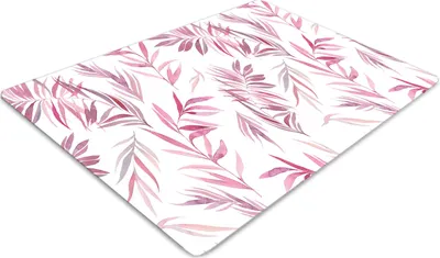 Produktbild von Stuhlunterlage Bürostuhlunterlage 120 cm x 90 cm Bodenmatte Bürostuhlunterlage - Rosa Blätter