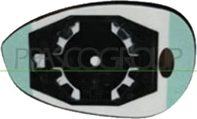 Produktbild von PRASCO Spiegelglas Außenspiegel Rechts für FIAT 500 (312) Konvex FT0307503