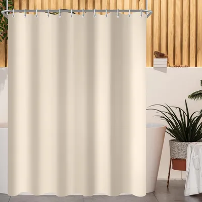 Obrázok produktu pre Sprchový záves 90x90 cm Béžový, vodoodpudivý, umývateľný, proti plesniam, polyesterová tkanina