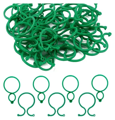 Produktbild von 100 Stück Pflanzenclips für Kletterpflanzen, Tomaten Rankhilfe, Kunststoff Pflanzenclip für Gemüse, Blumen und Tomatenpflanzen (Grün)