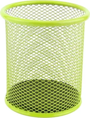 Immagine prodotto di Leviatan portapenne in metallo | portapenne rotondo in filo metallico | portapenne multifunzionale in rete per penne a sfera Ø91 mm colore lime