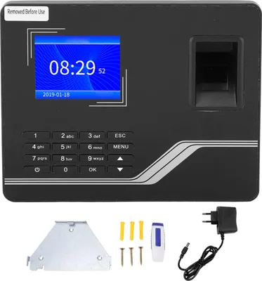 Zdjęcie produktu dla Biometryczny zegar czasu pracy na odcisk palca Hasło odcisku palca Automatyczne dziurkowanie Maszyna do obecności z 2,8-calowym wyświetlaczem LCD Wtyczka UE