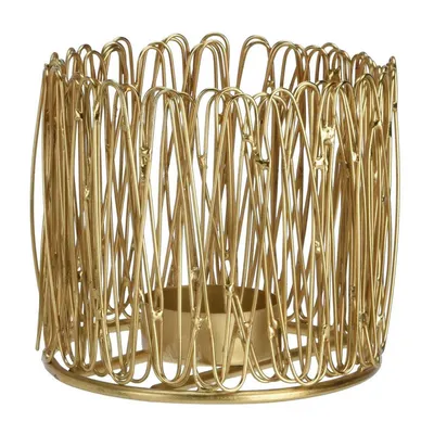 Produktbild von Designer-Laterne aus Gold 9,5 x 10 cm