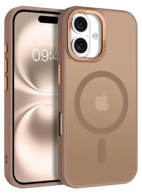 Zdjęcie produktu dla Etui na telefon komórkowy iPhone 16 Etui MagSafe kompatybilne z metalową ramką aparatu Etui z magnesem Ochrona krawędzi TPU