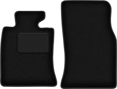 Image de Tapis de sol avant velours sur-mesure pour Mini Clubman R55 (2006-, hatchback) noir, jeu 2 pièces, fixations - STANDRAD