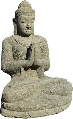 Produktbild von Stonox Buddha Figur Bidhannagar Geste der Demut Naturstein 70x60x100cm