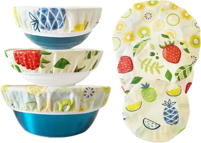 Produktbild von 3 Stück Bienenwachstücher - 15 cm/20 cm/25 cm - Wiederverwendbar - Zum Frischhalten, für die Brotfermentation und zur Aufbewahrung