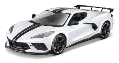 Immagine prodotto di Maisto - 2020 Chevrolet Corvette Stingray Coupé (ala alta), bianco, 1:18