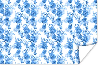 Produktbild von MuchoWow® Poster Blumen - Blau - Hortensie 30x20 cm - Plakate - Print