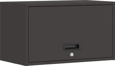 Image de Armoire murale pour garage Noir 60 x 33 x 35 cm