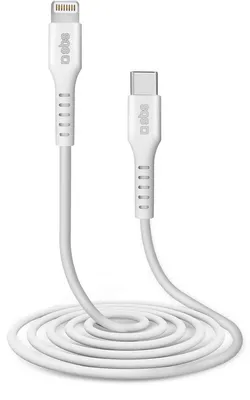 Obrázok produktu pre SBS TECABLELIGTC1W, 1 m, Lightning, USB C, Samec, Samec, Biela
