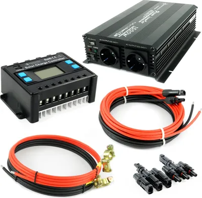 Produktbild von Solar Set 1500 Watt Wandler 30A Laderegler Stecker Kabel Photovoltaik Inselanlage Zubehör