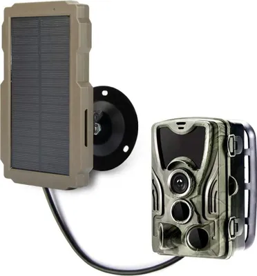 Obrázok produktu pre Solárny panel pre fotopascu DC6 V–12 V, solárna súprava s dvojitým výstupom, vodotesná (IP66), integrovaná dobíjateľná lítiová batéria s kapacitou 3000 mAh