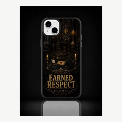 Immagine prodotto di Custodia per iPhone 15 Plus, cover protettiva per cellulare con motivo "Rispetto" – LUNØIR ©