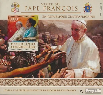 Produktbild von Briefmarken Zentralafrikanische Republik 2015 Mi Block 1409 (kompl. Ausgabe) postfrisch Papst Franziskus