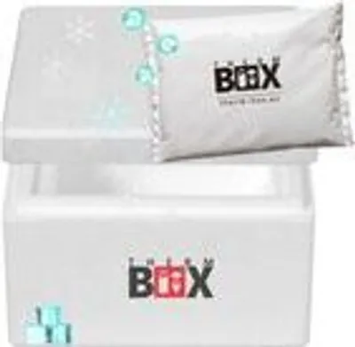 Produktbild von THERM-BOX Styroporbox 2W mit 1x Kühlakku für Kühlbox 2,4L Innen: 18x14x9cm Transportbox Thermobehälter Wiederverwendbar