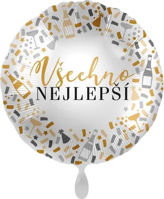 Zdjęcie produktu dla Balon foliowy - Happy Birthday - okrągły - 43 cm