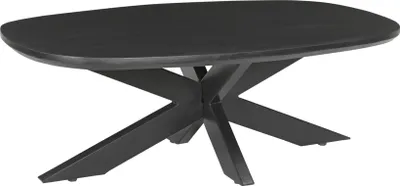 Produktbild von Livingfurn - Couchtisch Jesper Black 120 - Mangoholz / beschichteter Stahl