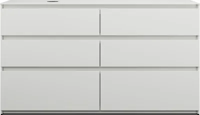 Produktbild von burgbad Lin20 Waschtischunterschrank inklusive Konsolenplatte, Beckenausschnitt links, 6 Auszüge, 1602x487x900mm, SGIG160LF5363