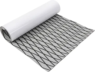 Image de Mousse EVA bateau teck 239*89cm tapis de pont autocollant antidérapant (gris,noir)