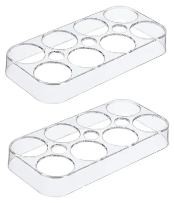 Eierhalter für Kühlschrank, 2 Stück, PP-Kunststoff, 8 Eier