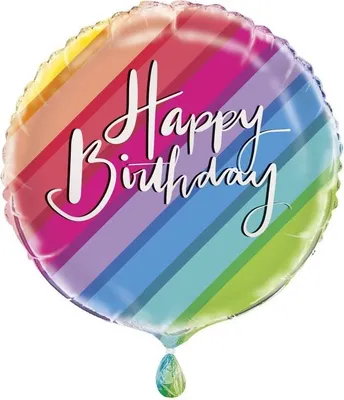 Produktbild von Unique Party - Regenbogen - Folienballon, Happy Birthday - Folie SG22349 (Einheitsgröße) (Bunt)