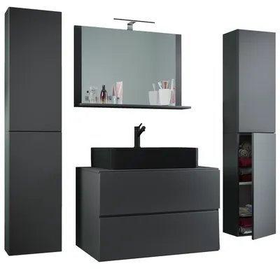 Obrázek produktu pro 5dílné umyvadlo koupelnový nábytek 80cm Lendas XL zásuvka