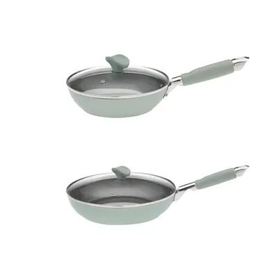 Produktbild von -freies Primecook Pfannenset - Angela - 2 Antihaft Bratpfannen - Ø20 cm und Ø28 cm - mit Deckeln - strapazierfähig - Ecoshield – sicher und gesund