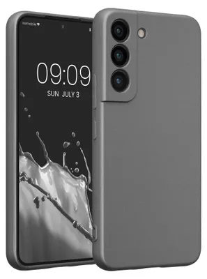 Produktbild von kwmobile Handyhülle für Samsung Galaxy S22 Hülle - weiche Silikon Case metallisch schimmernd - Schutzhülle Cover - Metallic Grau