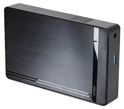 Produktbild von AIORBER Hochgeschwindigkeits USB 3.0 Festplattengehäuse für 2.5/3.5 Zoll HDD/SSD, 5 TB SSD, extern, Stoßfest, Wärmeableitung,Schwarz