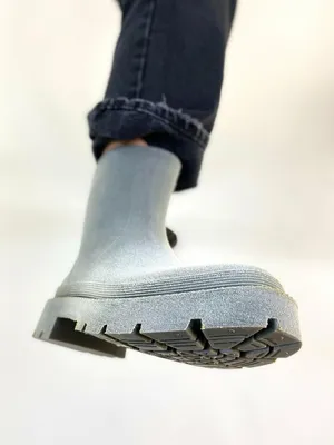 Produktbild von Damen Gummistiefel wasserdicht vegan biologisch abbaubar Grau von Hand gebürstet