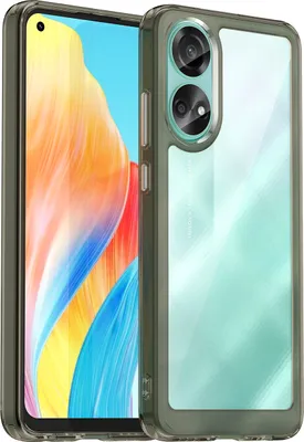 Produktbild von Schutzhülle für Oppo A78 4G Klar Rückseite Stoßfeste TPU Silikon Bumper Hülle Grau
